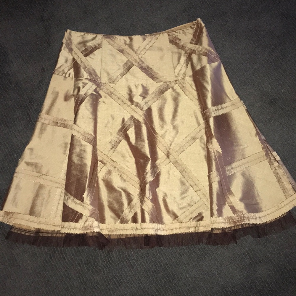 Nanette Lepore golden A-Line skirt